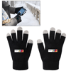 CU6356-TOUCH SCREEN GLOVES-Black with Grey fingertips